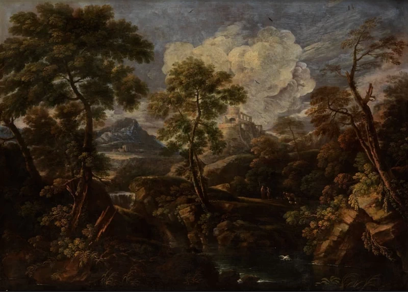 Giuseppe Zola-26-Paesaggio con figure